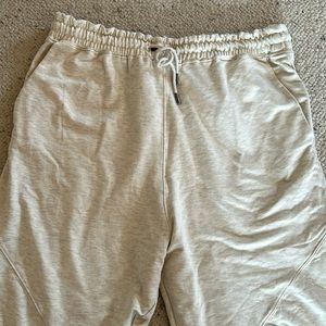 Free People Movement oatmeal colored baggy sweats.